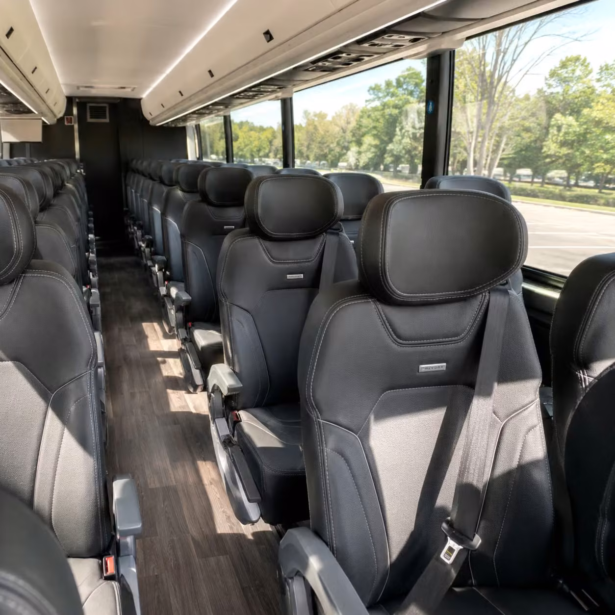 amarillo charter bus rental interior